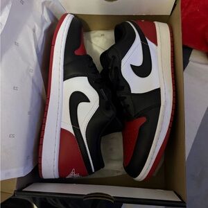 Nike Air Jordan 1 Low Black Red White Sneakers